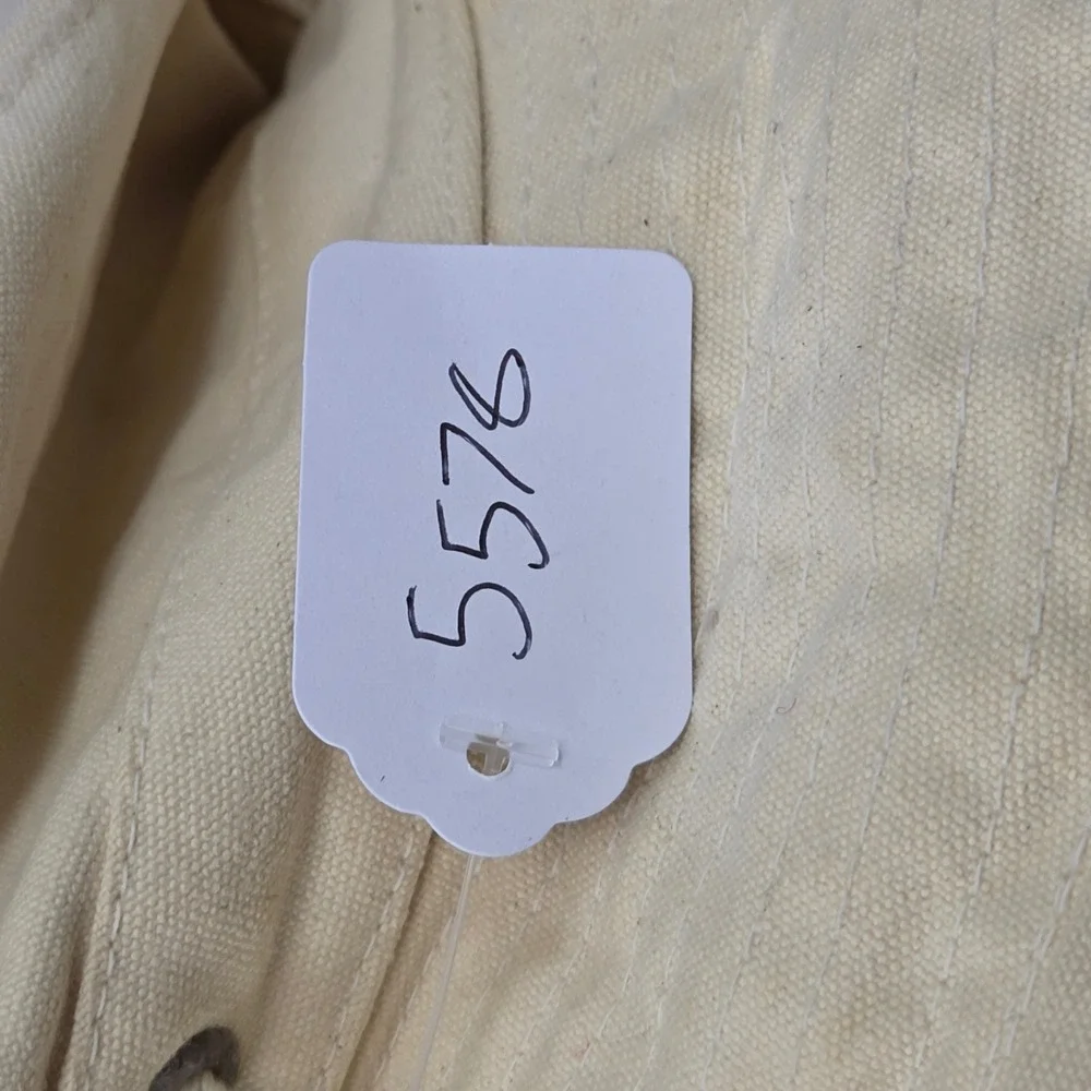 Vintage Tilley Boonie Hat Cream Canvas Snap Up 7 3/8 Brim Safari Sun Bucket Hat